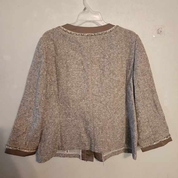 LAFAYETTE 148 New York Tweed Snap Front Blazer Pit To Pit 21" - Picture 5 of 10